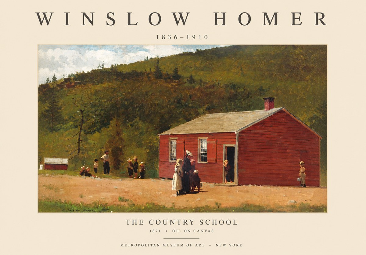 Winslow Homer The Country School No1 - Póster