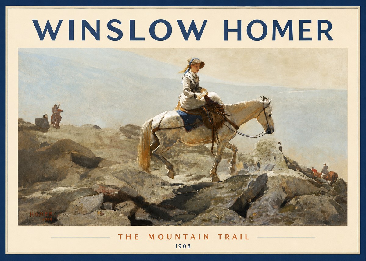 Winslow Homer The Mountain Trail No2 - Póster
