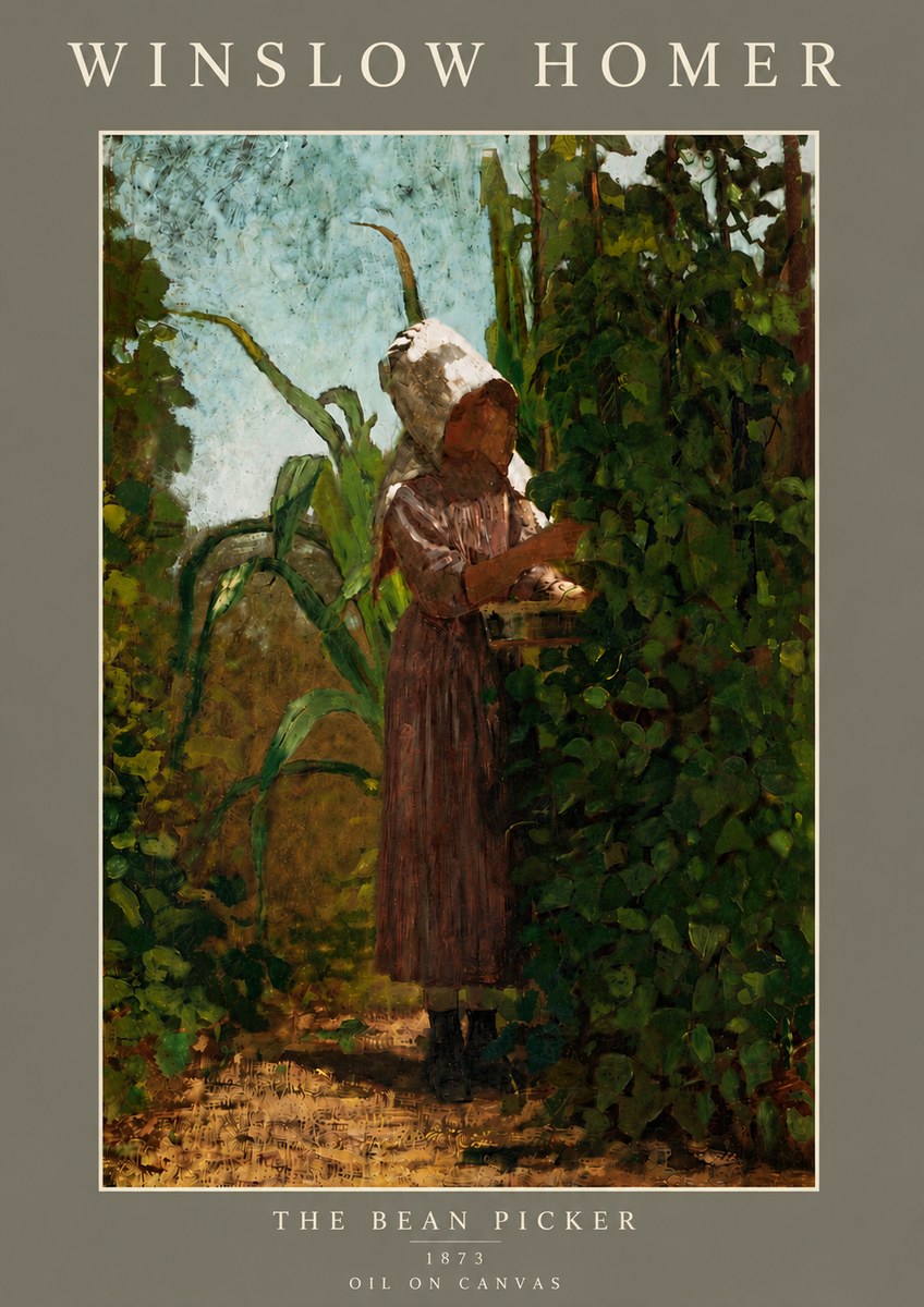 Winslow Homer The Bean Picker No5 - Póster
