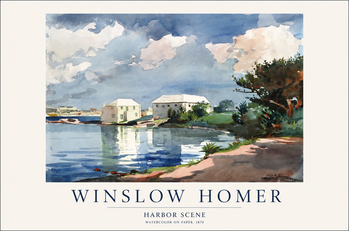 Winslow Homer Harbor Scene No1 - Póster