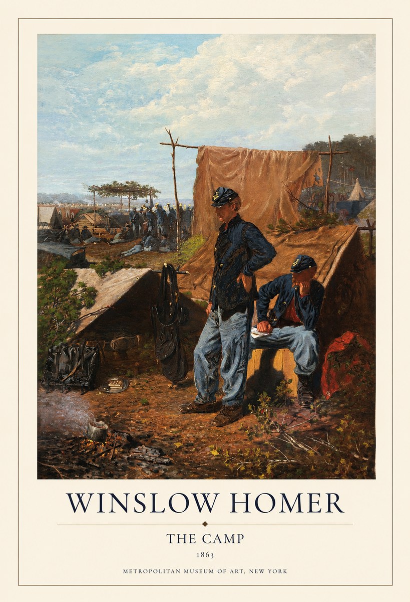 Winslow Homer The Camp No1 - Póster