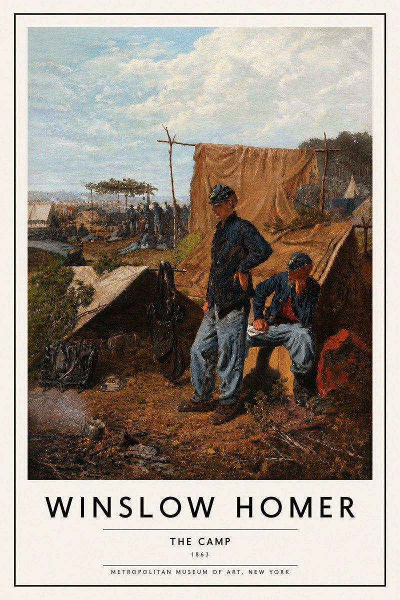 Winslow Homer The Camp No5 - Póster