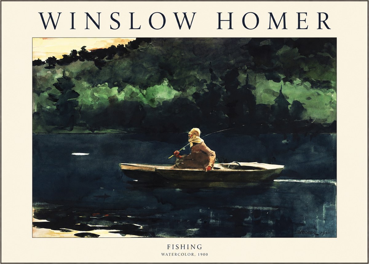 Winslow Homer Fishing No1 - Póster
