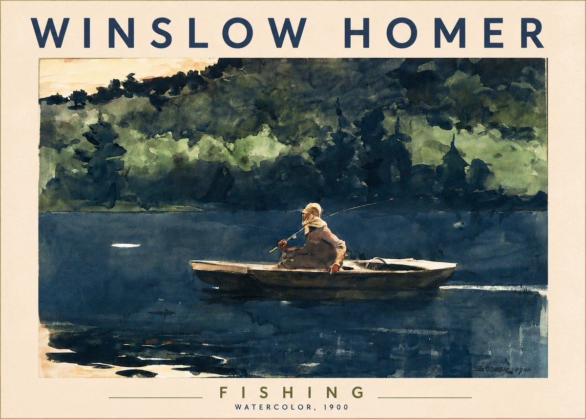 Winslow Homer Fishing No6 - Póster