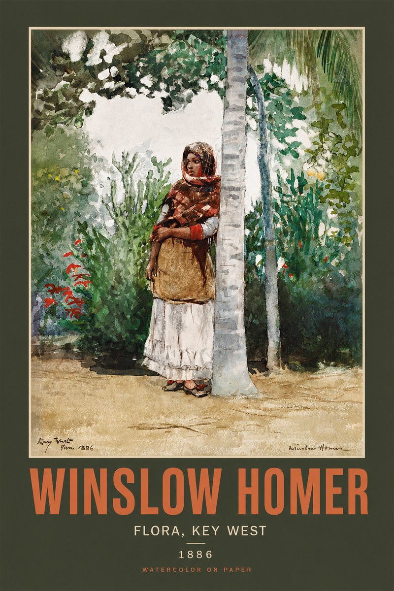 Winslow Homer Flora, Key West No2 - Póster