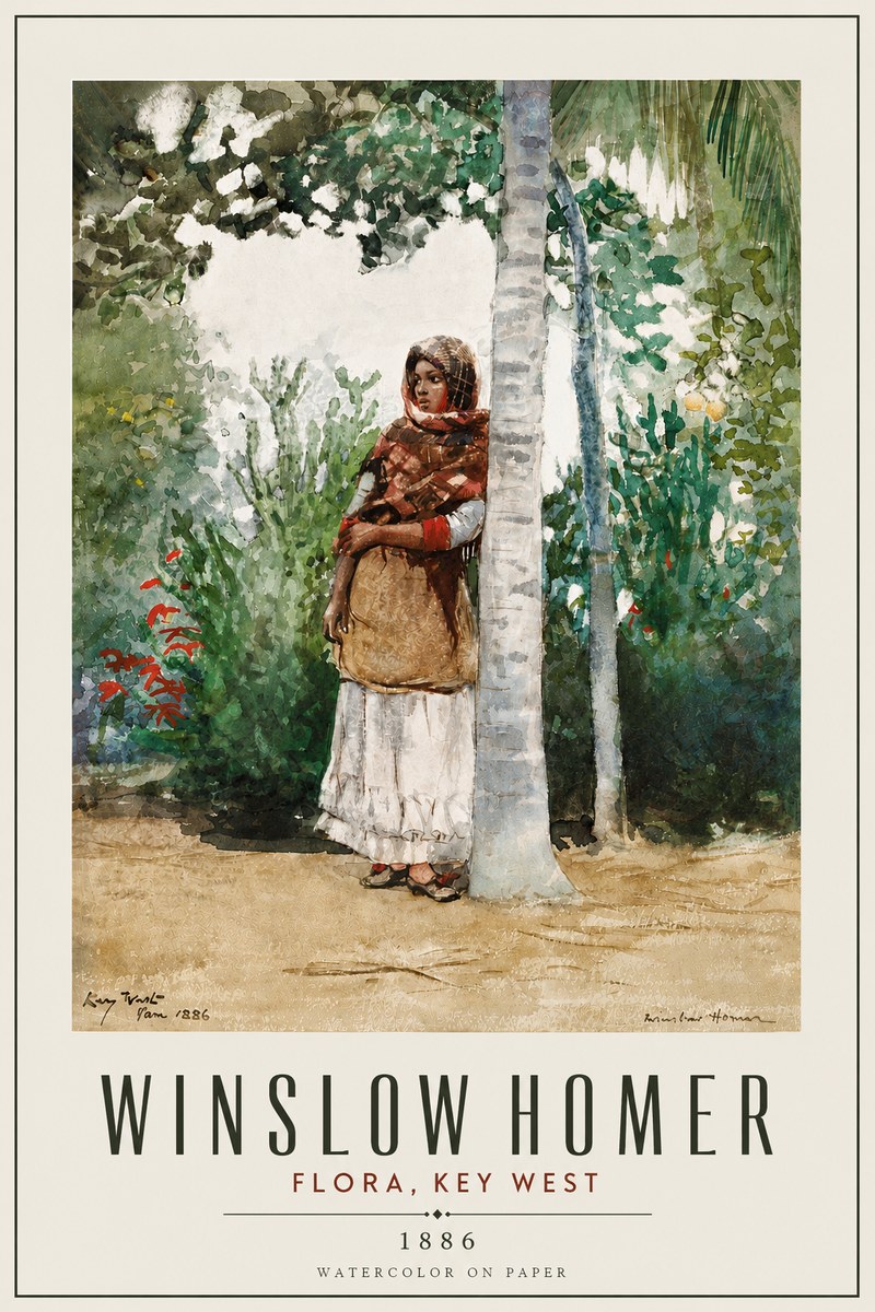 Winslow Homer Flora, Key West No5 - Póster