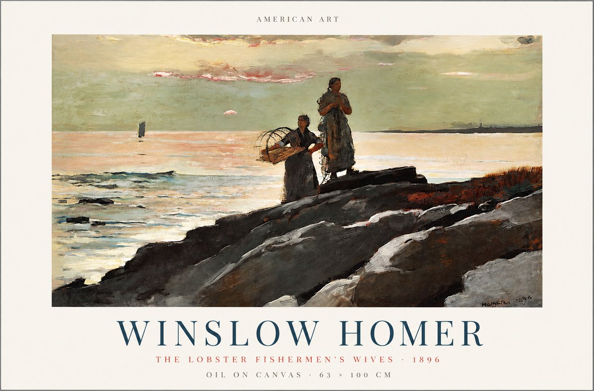 Winslow Homer The Lobster Fishermen's Wives No1 - Póster