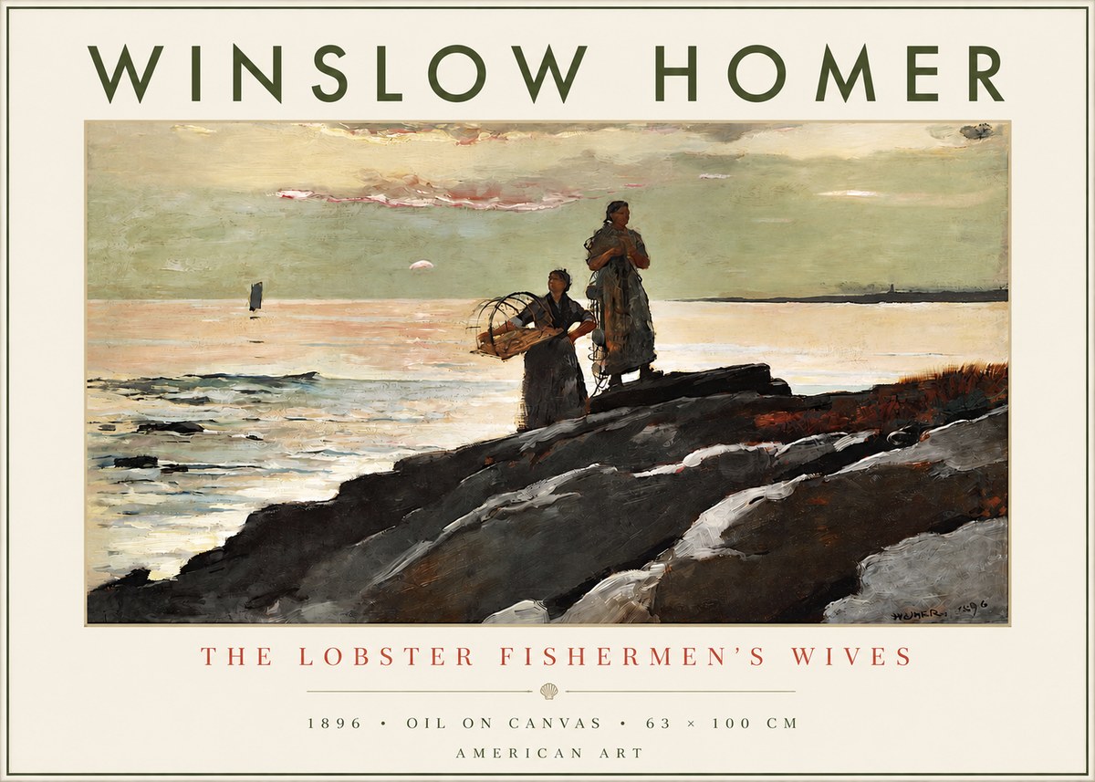 Winslow Homer The Lobster Fishermen's Wives No2 - Póster