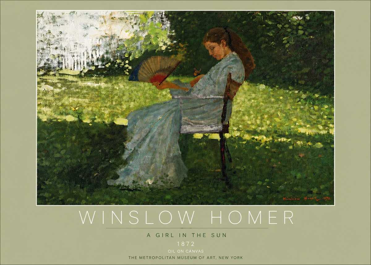 Winslow Homer A Girl in the Sun No6 - Póster