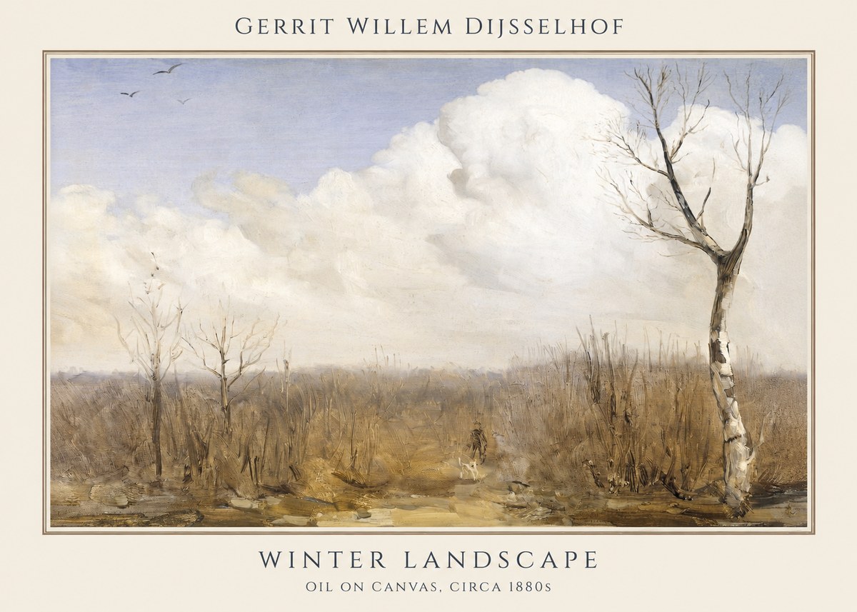 Gerrit Willem Dijsselhof Winter Landscape No1 - Póster