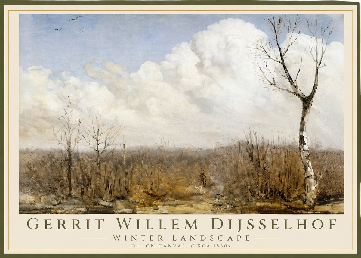 Gerrit Willem Dijsselhof Winter Landscape No3 - Póster