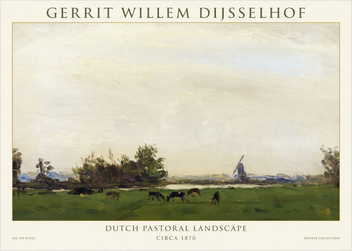 Gerrit Willem Dijsselhof Dutch Pastoral Landscape No1 - Póster