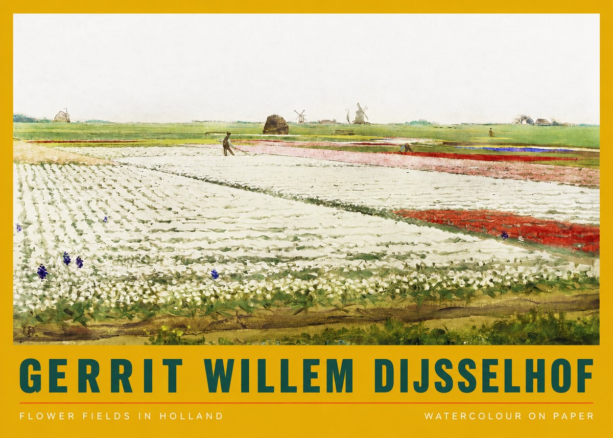 Gerrit Willem Dijsselhof Bulb Fields Near Hillegom No3 - Póster