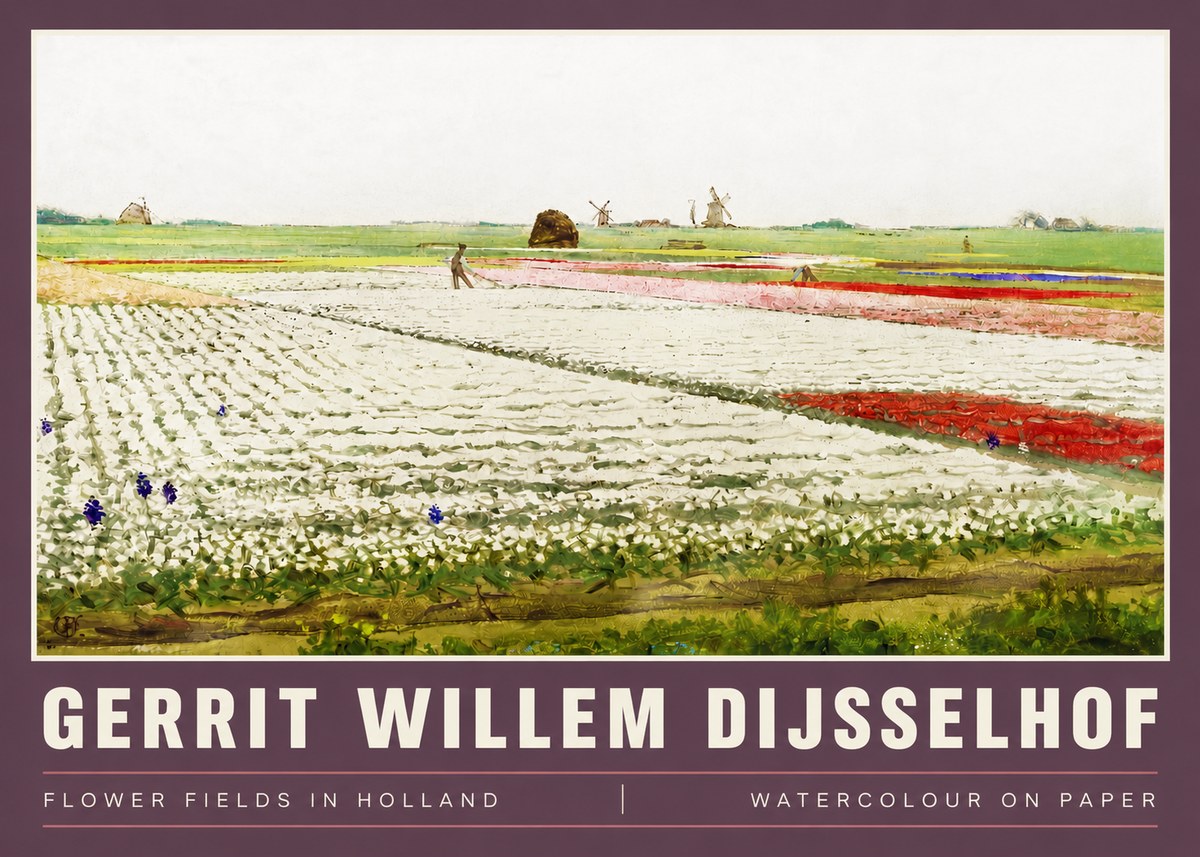 Gerrit Willem Dijsselhof Bulb Fields Near Hillegom No4 - Póster