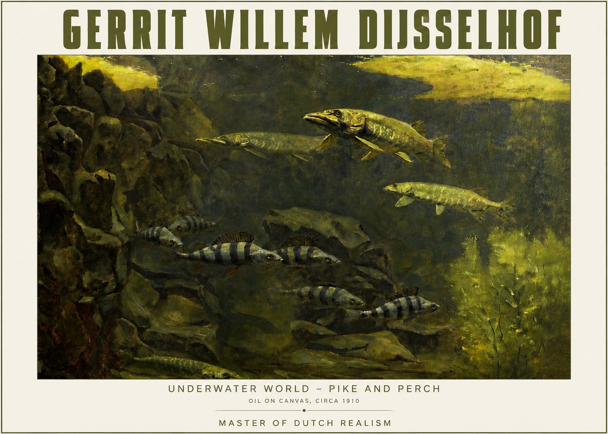 Gerrit Willem Dijsselhof Underwater Life No5 - Póster