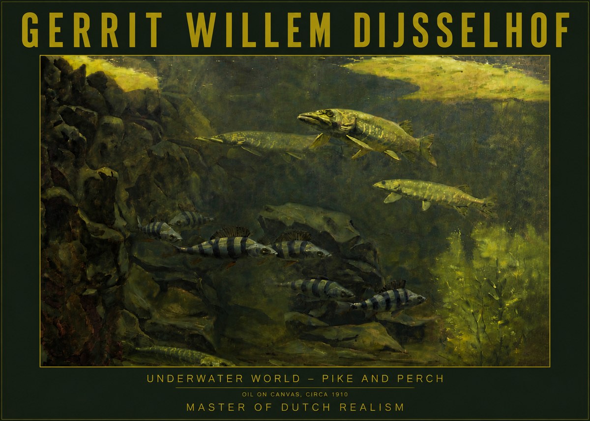 Gerrit Willem Dijsselhof Underwater Life No6 - Póster