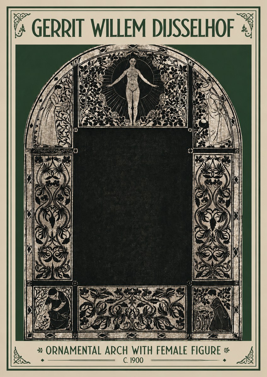 Gerrit Willem Dijsselhof Ornamental Composition - Design for a Printed Panel No4 - Póster