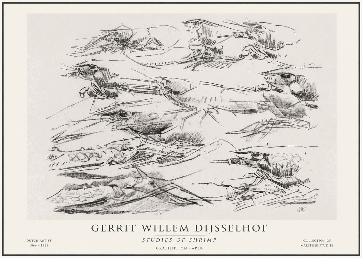 Gerrit Willem Dijsselhof Studies of Birds in Motion No6 - Póster