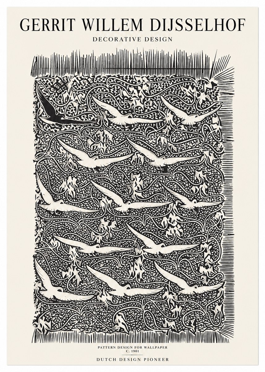 Gerrit Willem Dijsselhof Decorative Design No1 - Póster