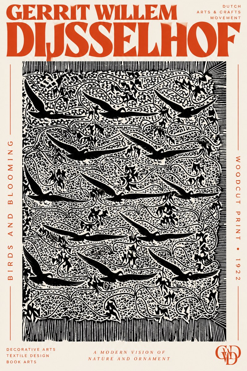 Gerrit Willem Dijsselhof Decorative Design No3 - Póster