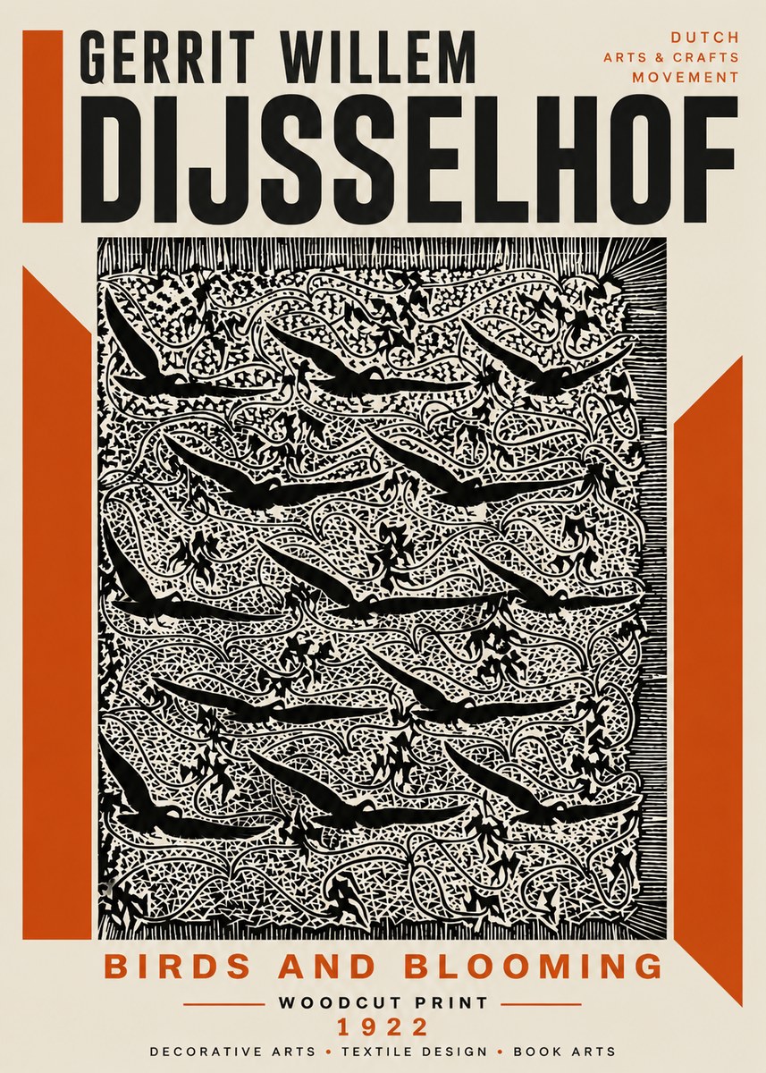 Gerrit Willem Dijsselhof Decorative Design No6 - Póster