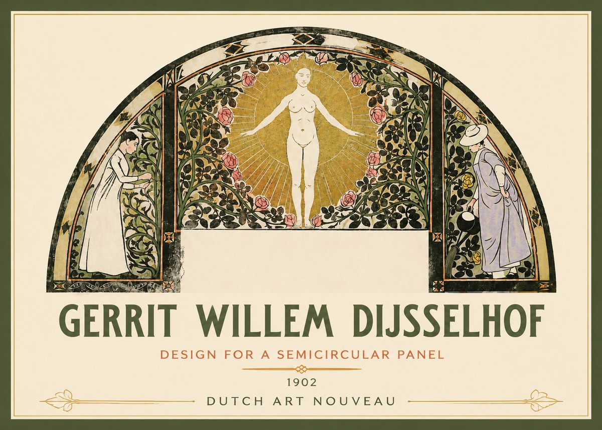 Gerrit Willem Dijsselhof Nature's Awakening No3 - Póster