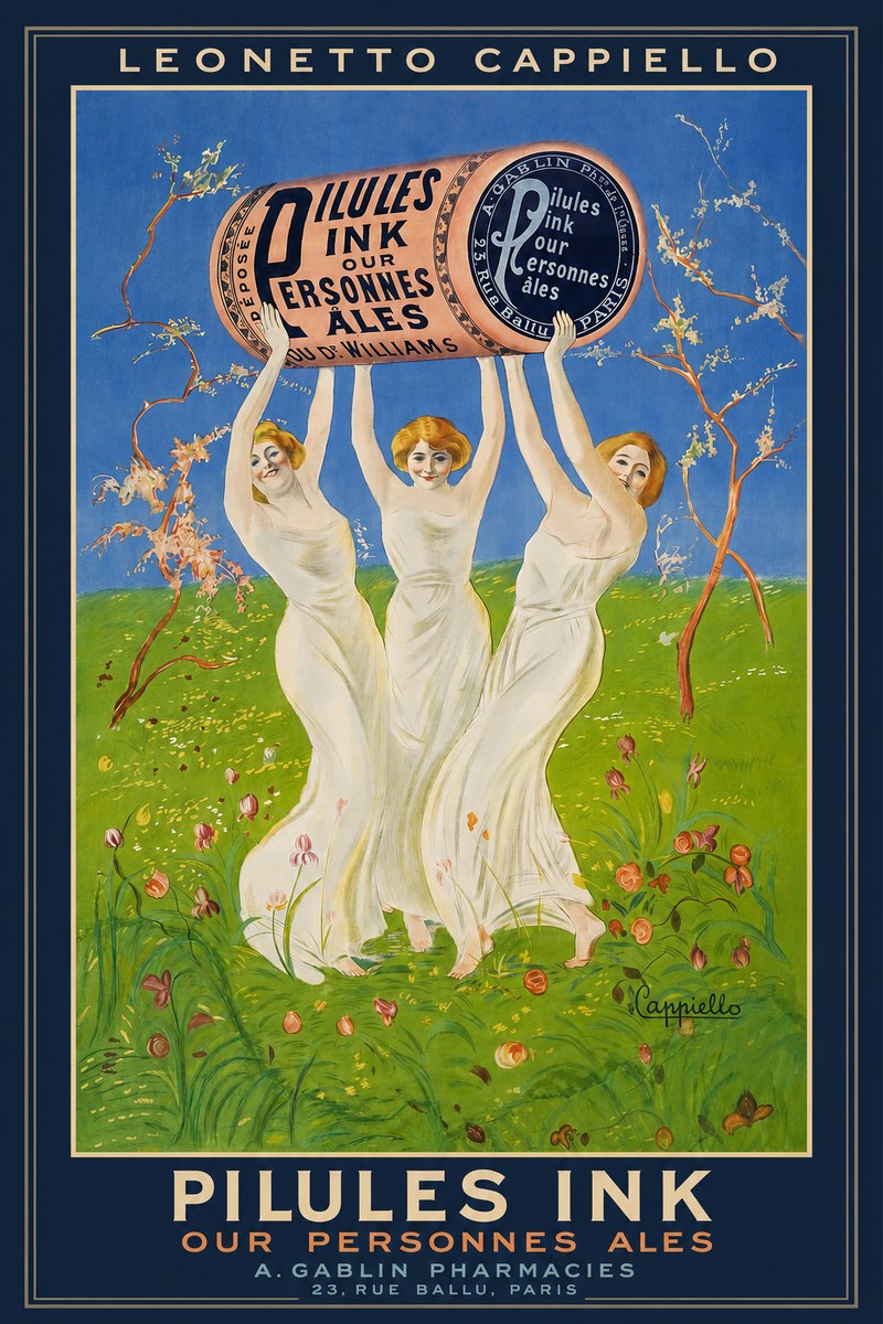 Leonetto Cappiello Pilules Ink Our Personnes Ales No2 - Póster