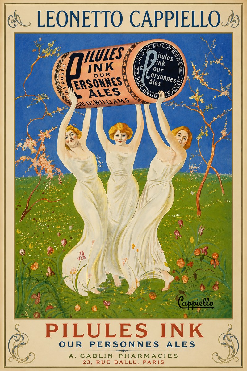 Leonetto Cappiello Pilules Ink Our Personnes Ales No6 - Póster