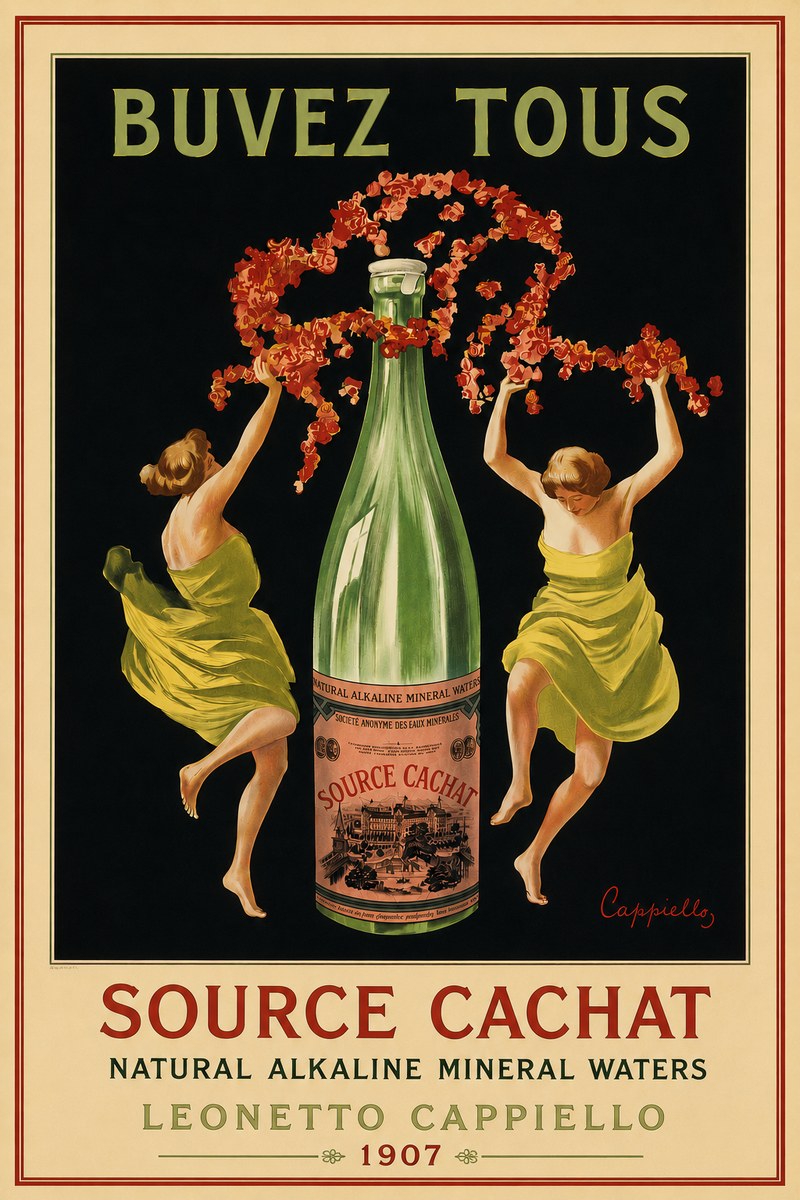 Leonetto Cappiello Source Cachat No5 - Póster
