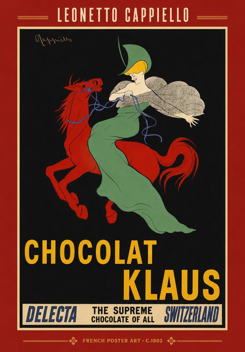 Leonetto Cappiello Chocolat Klaus No2 - Póster