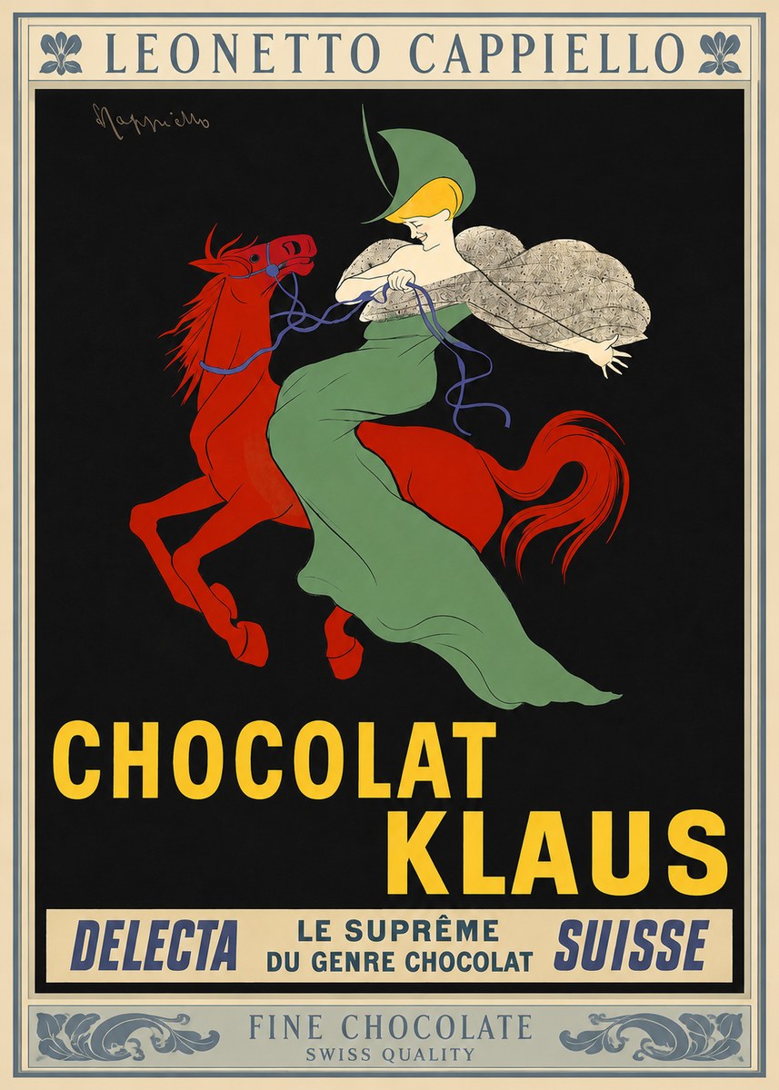 Leonetto Cappiello Chocolat Klaus No3 - Póster