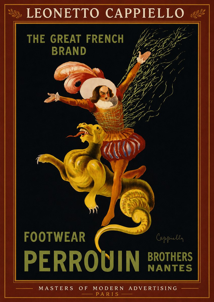 Leonetto Cappiello Footwear Perrouin No2 - Póster
