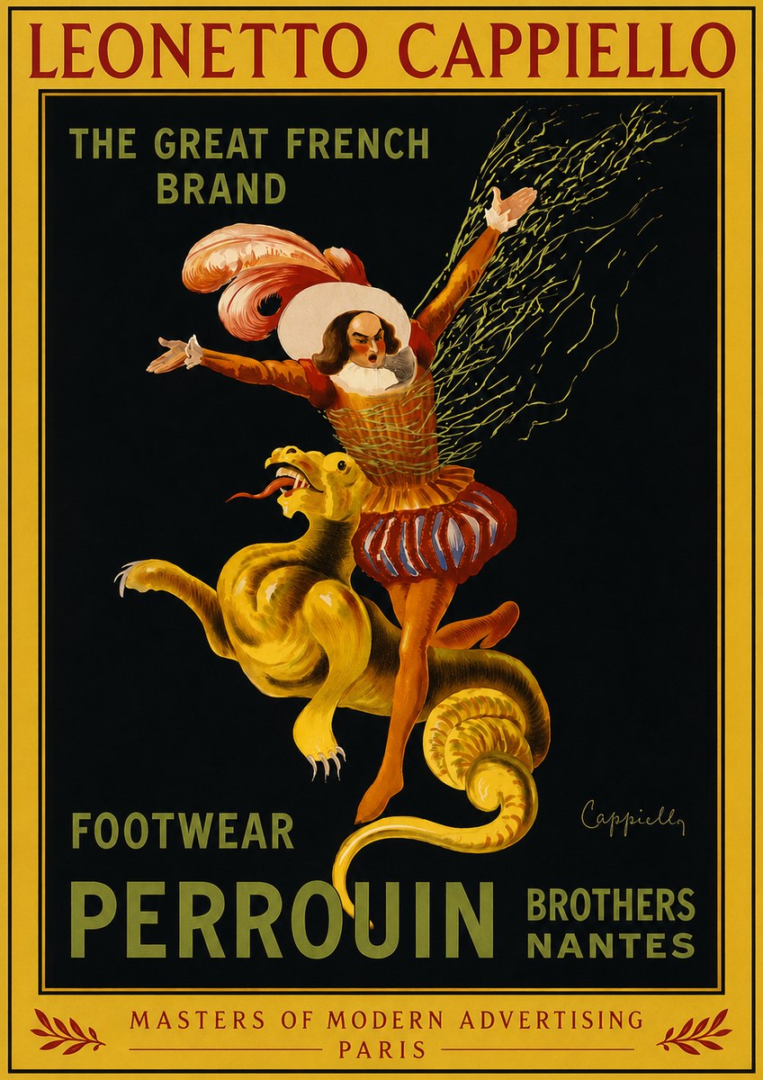 Leonetto Cappiello Footwear Perrouin No3 - Póster