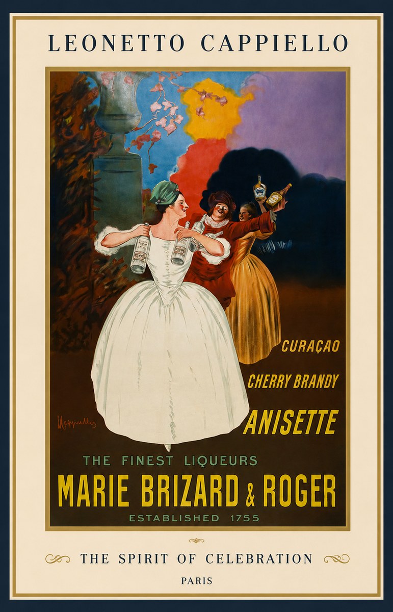 Leonetto Cappiello Marie Brizard & Roger - the Finest Liqueurs No1 - Póster
