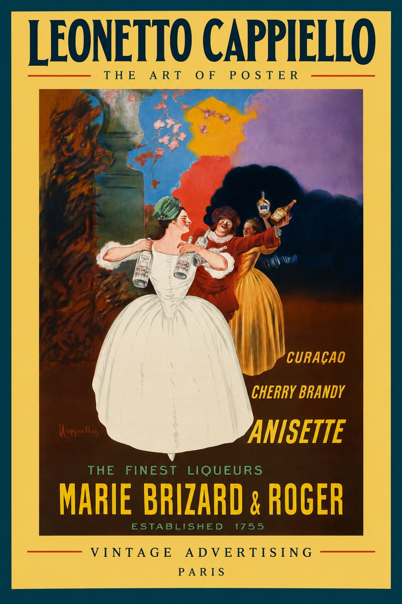 Leonetto Cappiello Marie Brizard & Roger - the Finest Liqueurs No3 - Póster