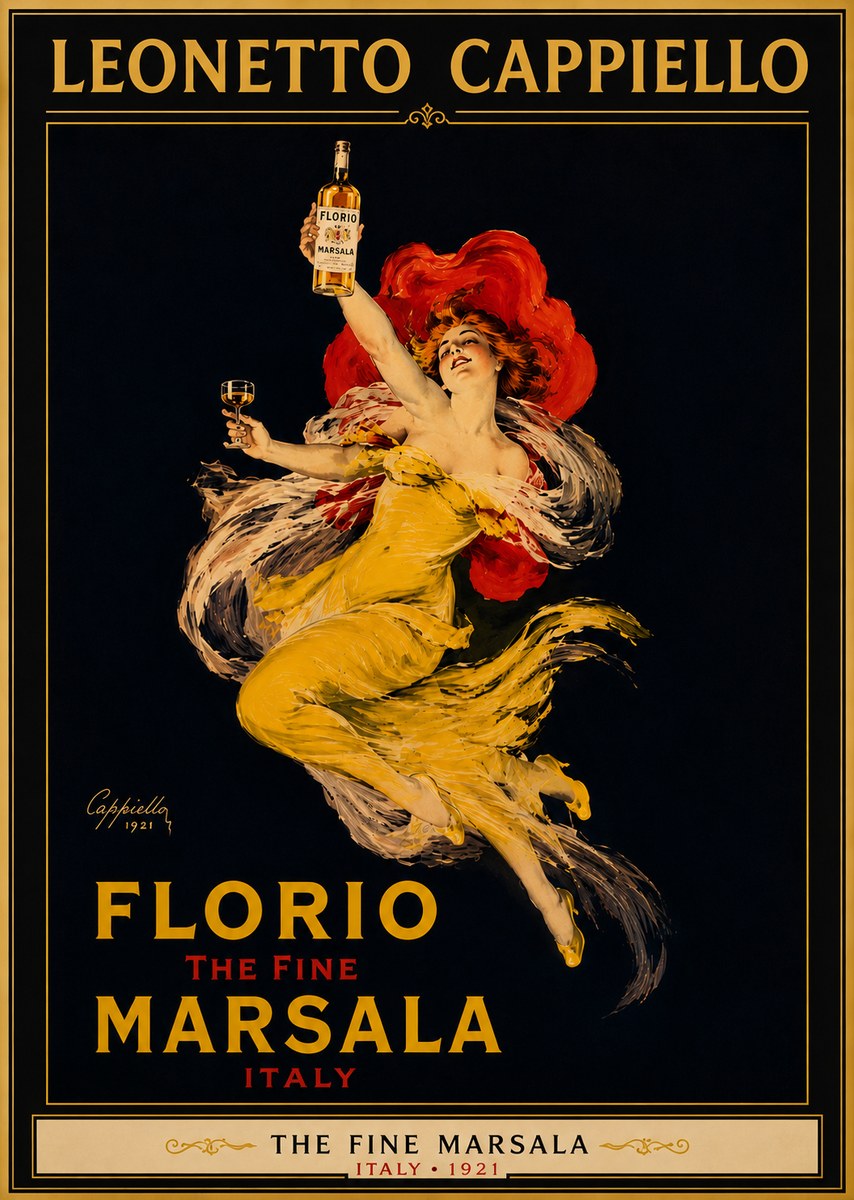 Leonetto Cappiello Florio the Fine Marsala No4 - Póster