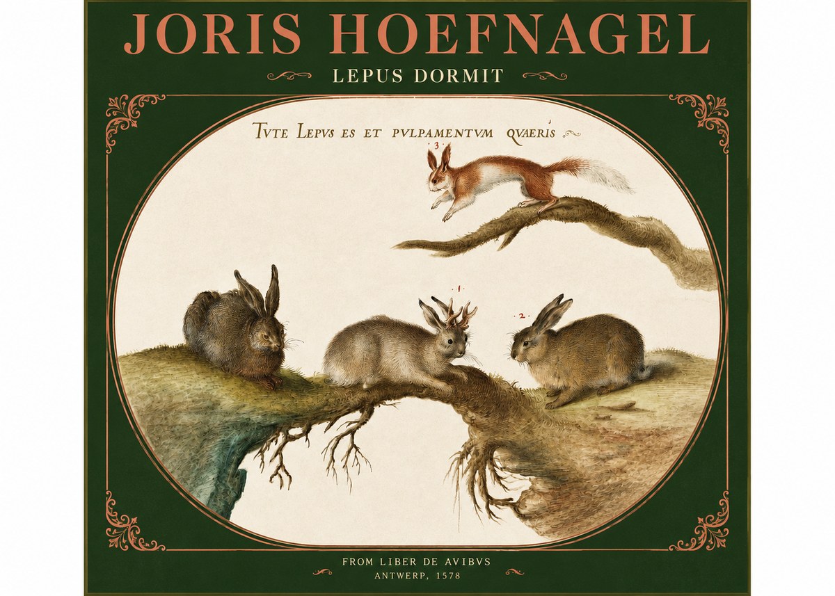 Joris Hoefnagel Lepvs Dormit No2 - Póster