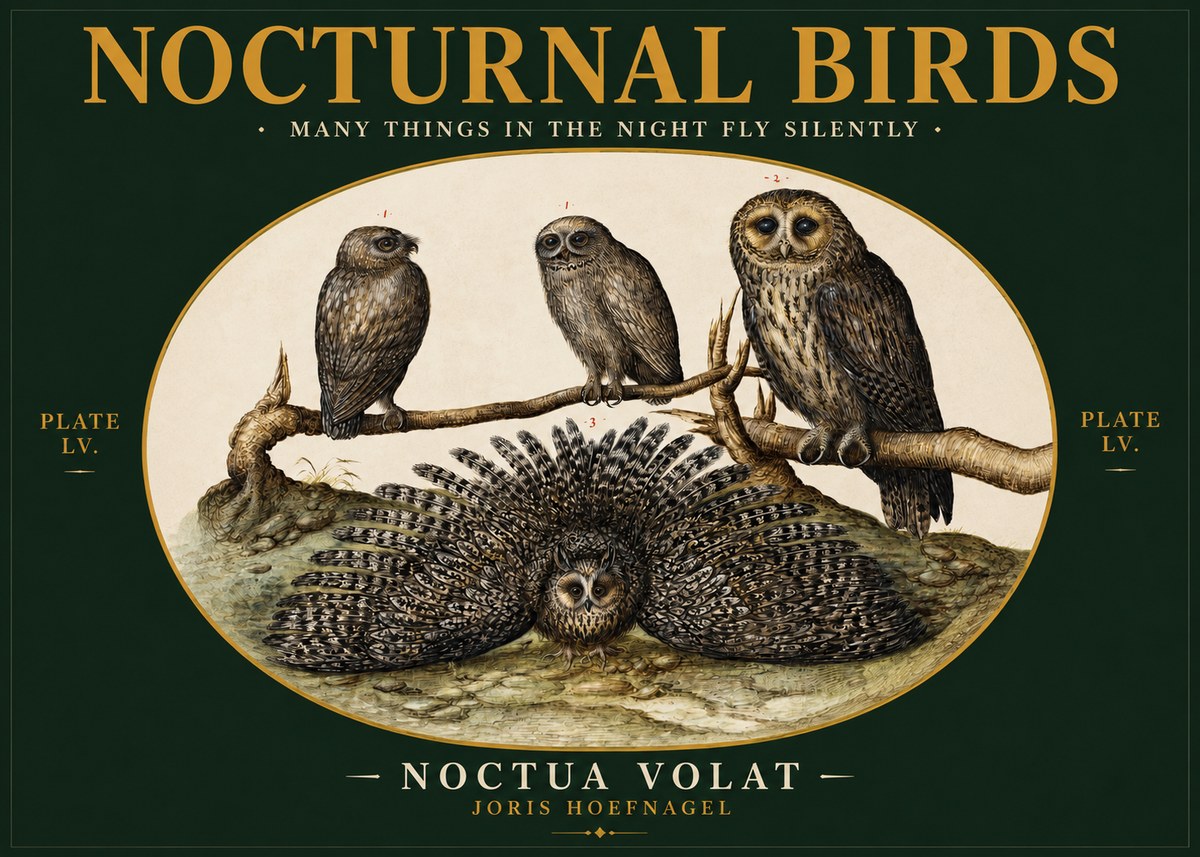 Joris Hoefnagel Noctva Volat No3 - Póster