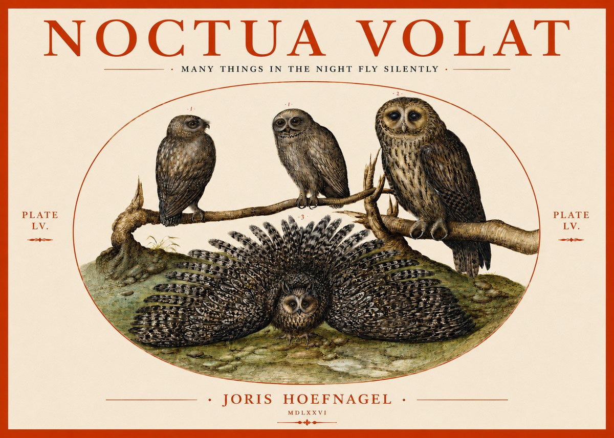 Joris Hoefnagel Noctva Volat No4 - Póster