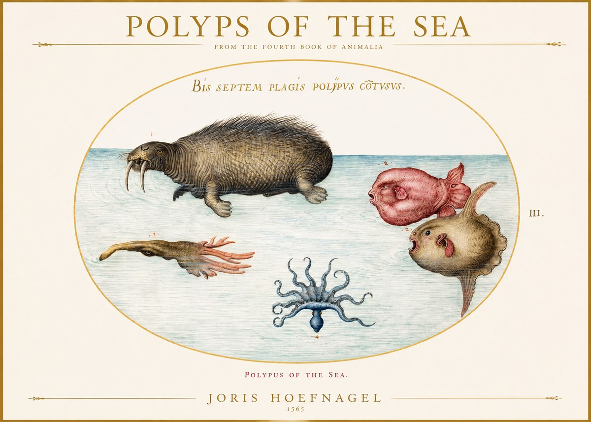 Joris Hoefnagel Polyps of the Sea No1 - Póster
