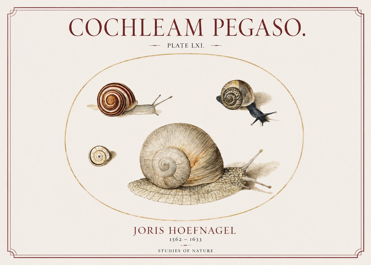 Joris Hoefnagel The Four Snails No2 - Póster