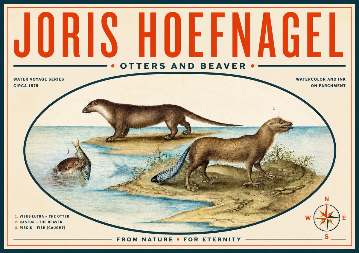 Joris Hoefnagel The Four-footed Creatures No6 - Póster
