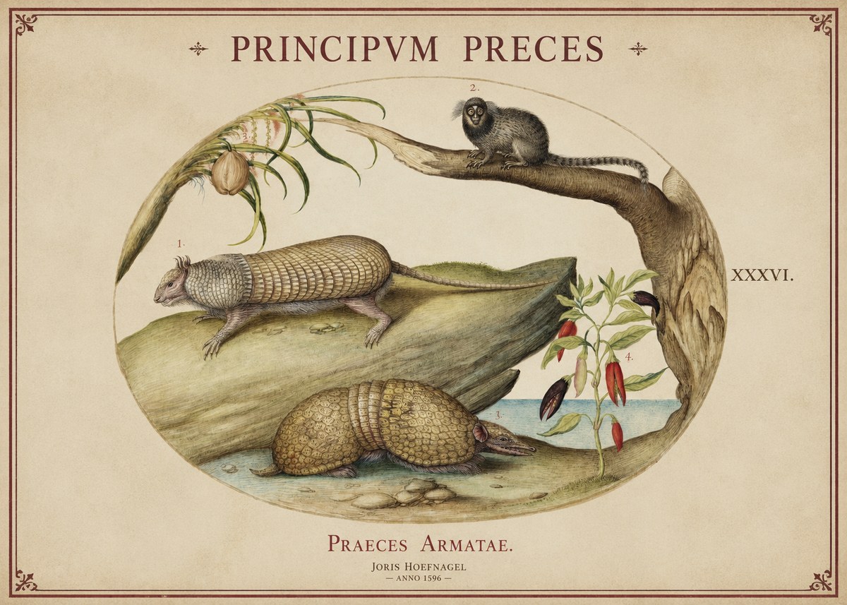 Joris Hoefnagel Praeces Armatae. No1 - Póster