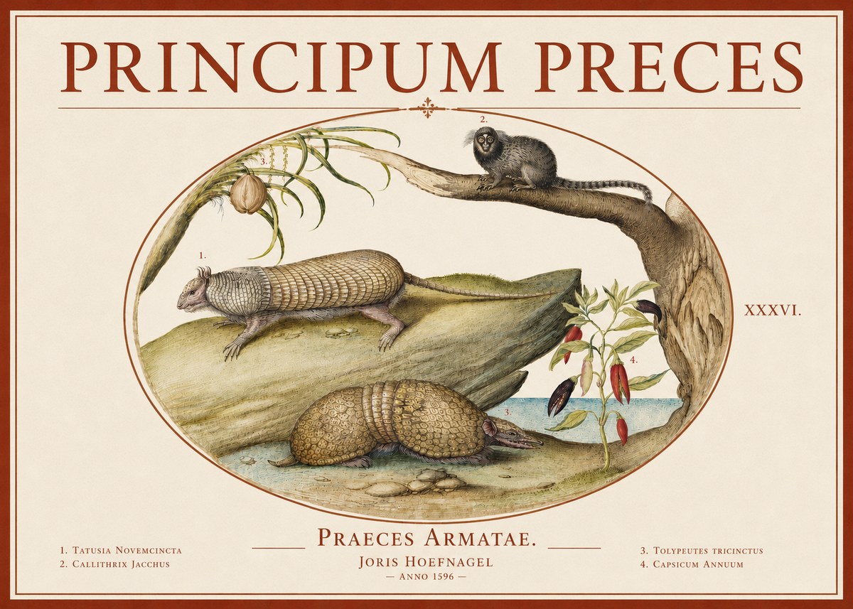 Joris Hoefnagel Praeces Armatae. No5 - Póster
