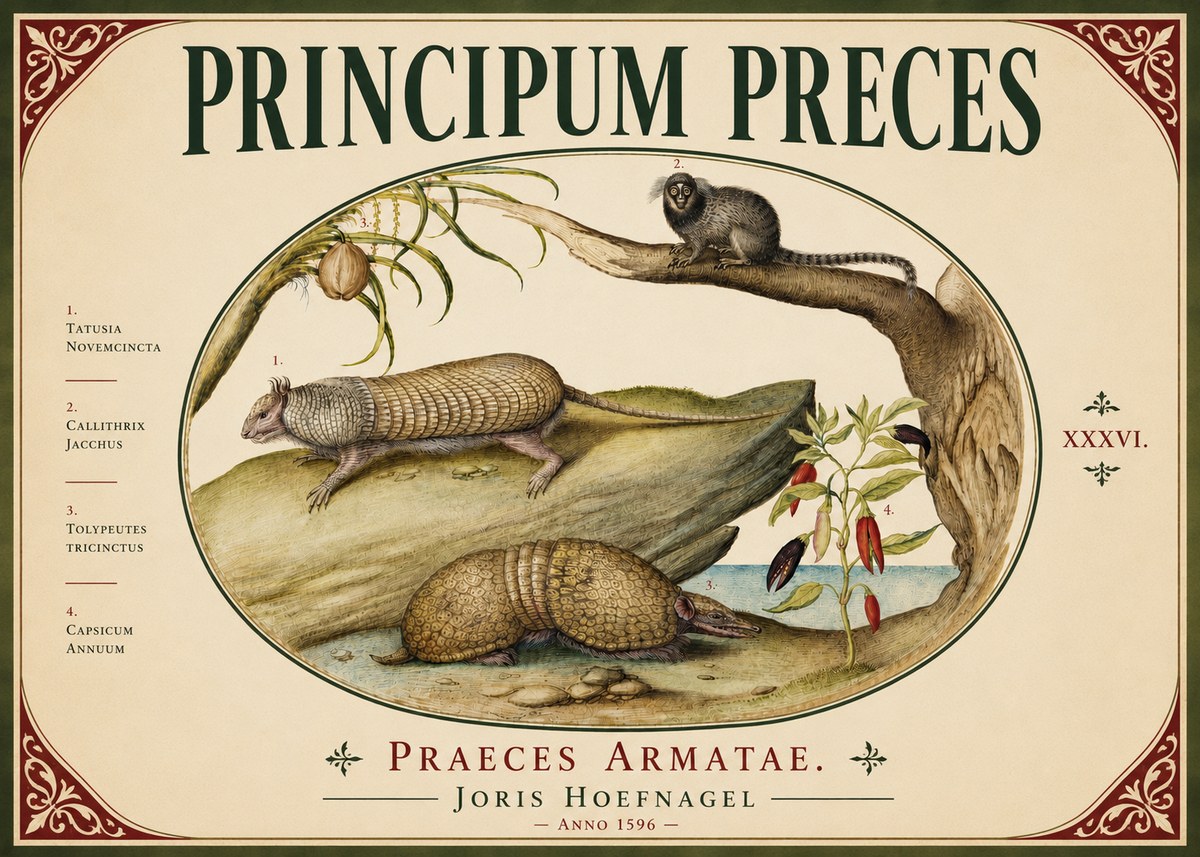 Joris Hoefnagel Praeces Armatae. No6 - Póster