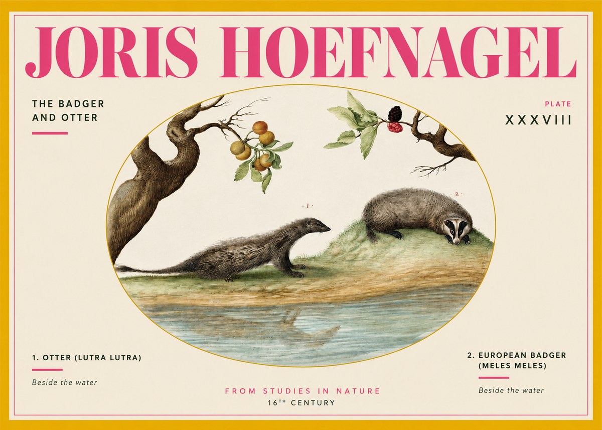 Joris Hoefnagel Studies of Animals and Nature Xxxxiii No4 - Póster