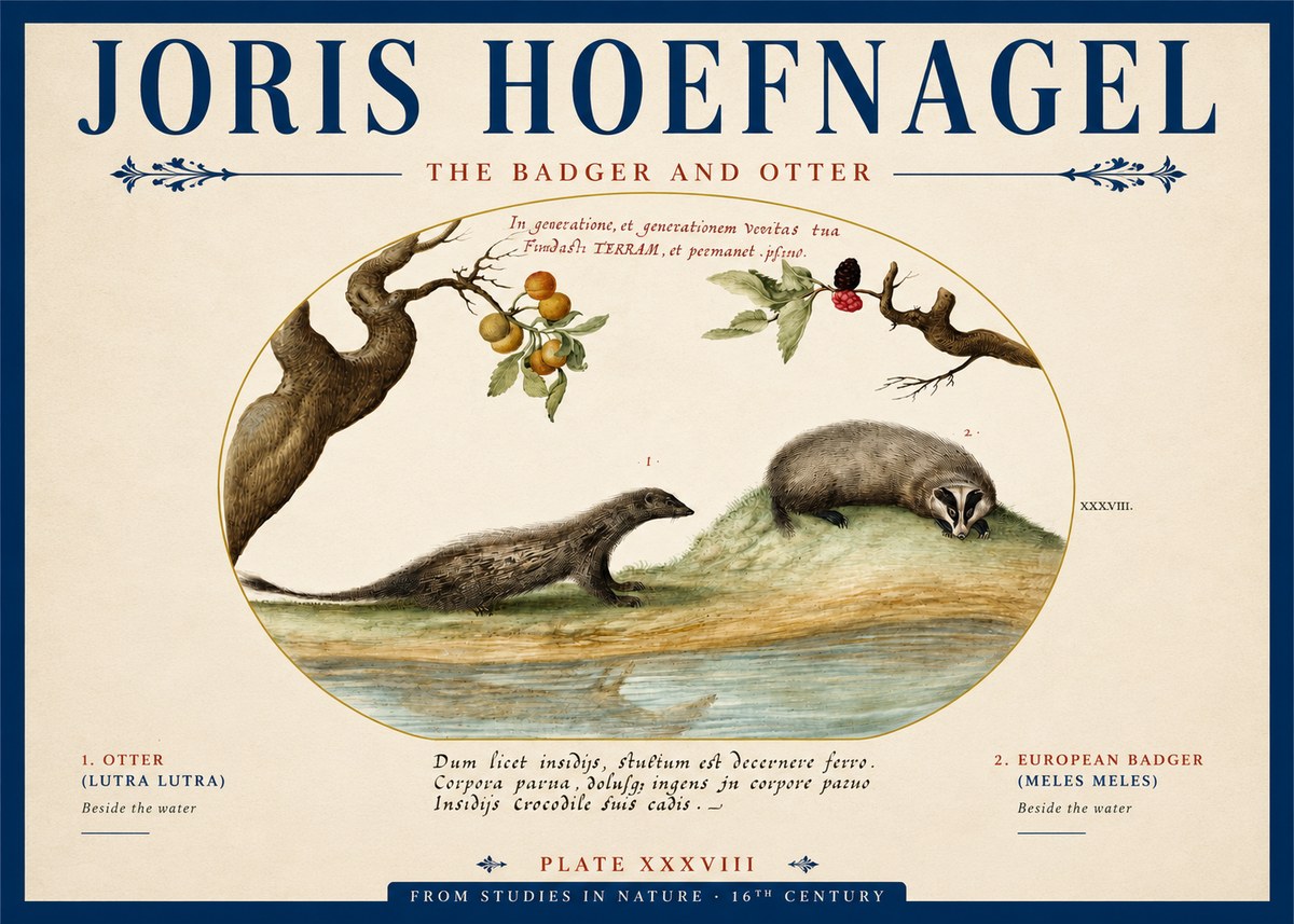 Joris Hoefnagel Studies of Animals and Nature Xxxxiii No5 - Póster