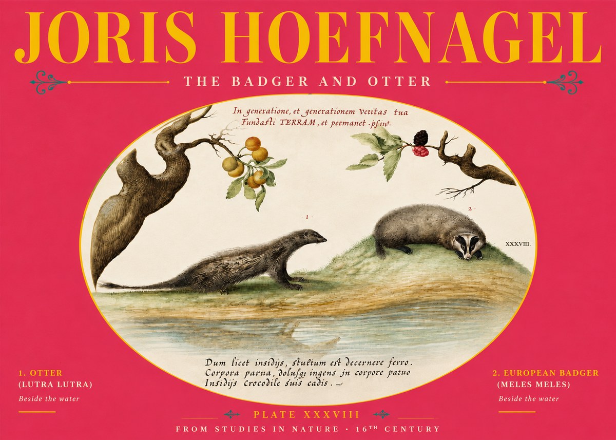 Joris Hoefnagel Studies of Animals and Nature Xxxxiii No6 - Póster