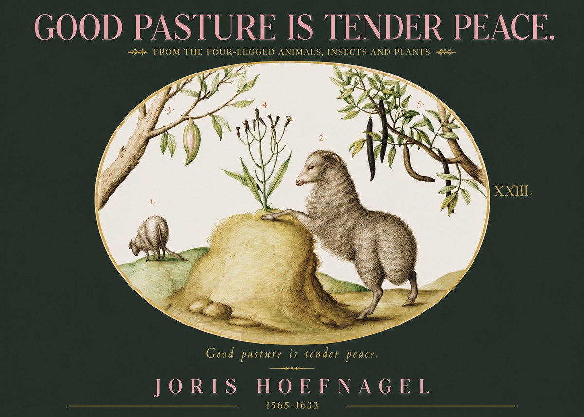 Joris Hoefnagel Good Pasture Is Tender Peace. No3 - Póster