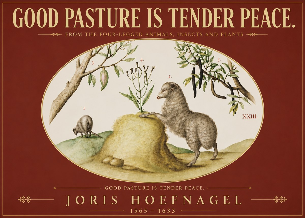 Joris Hoefnagel Good Pasture Is Tender Peace. No5 - Póster